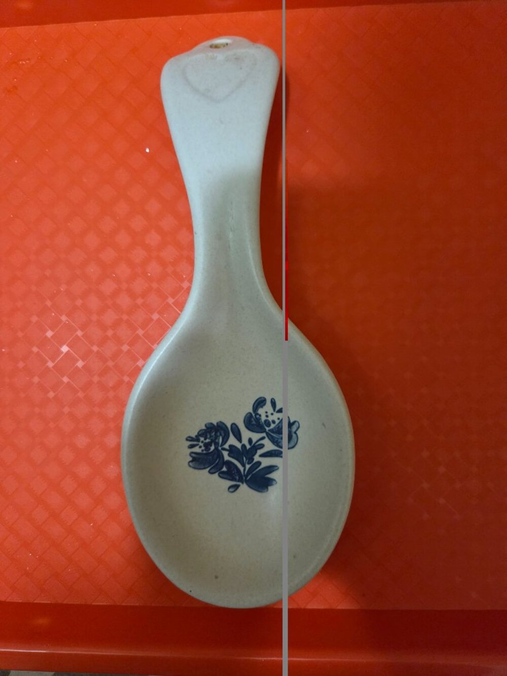 vintage Pfaltzgraff Yorktown blue floral spoon rest